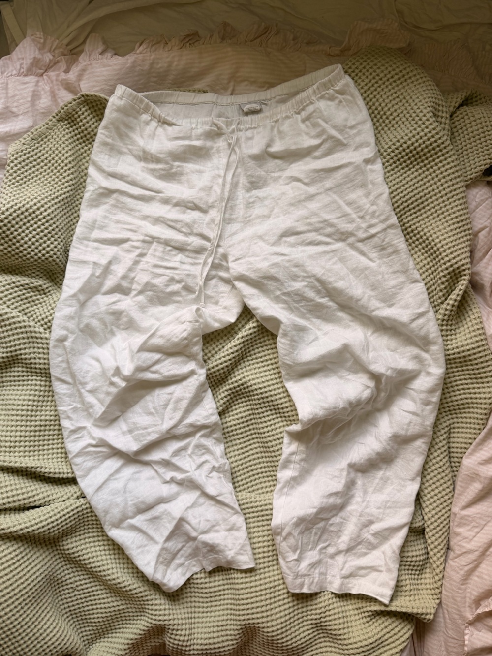 100% linen baggy pants